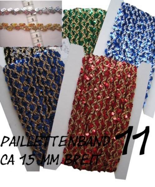 Paillettenband gold irisee